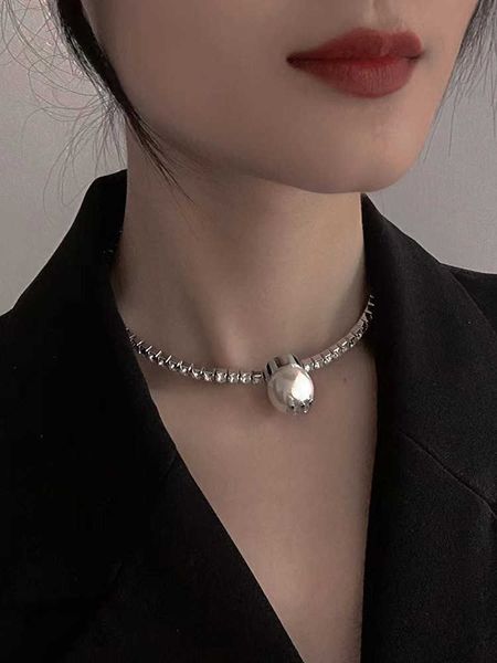 designer mui necklaces light and extravagant small number of flash pearl pendants elastic collars women's ins cool style choker yfv9, Silver
designer mui necklaces light and extravagant small number of flash pearl pendants elastic collars women's ins cool style choker yfv9, Silver