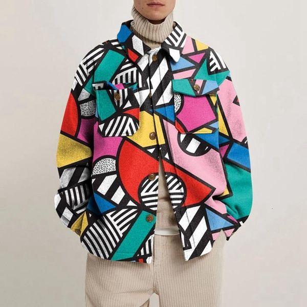 men's jackets autumn fashion abstract printed loose coats turndown collar buttoned jacket hipster men winter 230203, Black;brown
men's jackets autumn fashion abstract printed loose coats turndown collar buttoned jacket hipster men winter 230203, Black;brown