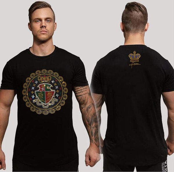 hip hop handsome men's designer rhinestone t shirt men's gifts for holiday, White;black
hip hop handsome men's designer rhinestone t shirt men's gifts for holiday, White;black