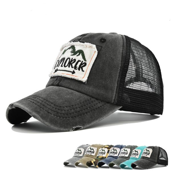 ball caps summer washed cotton sun cap breathable wicking mesh visor ventilation adjustable hat retro outdoor fishing brand caps 230203, Blue;gray
ball caps summer washed cotton sun cap breathable wicking mesh visor ventilation adjustable hat retro outdoor fishing brand caps 230203, Blue;gray