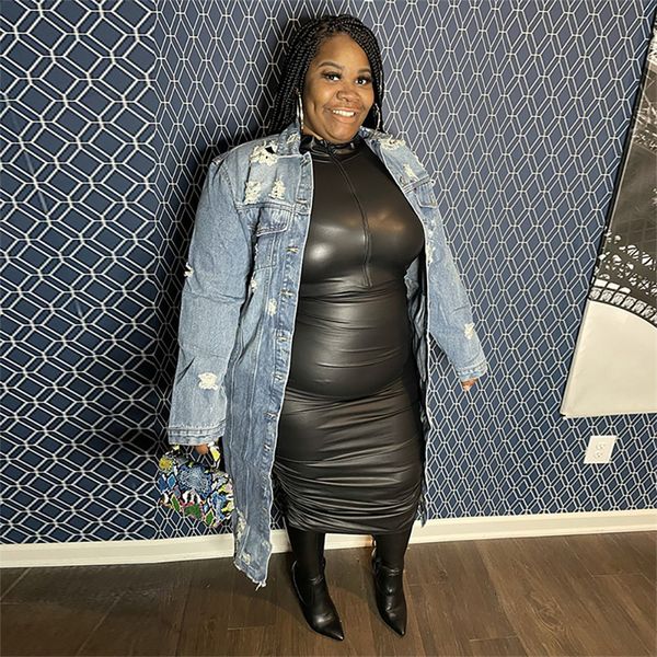 plus size dresses ladies dresses casual wholesale long sleeve midi dress women bodycon night club pu leather plus size dress drop 230203, Black
plus size dresses ladies dresses casual wholesale long sleeve midi dress women bodycon night club pu leather plus size dress drop 230203, Black