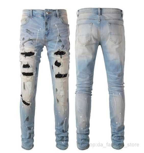 mens jeans slim distressed denim white designer leather pants with holes letters torn tattered knee ripped for man skinny straight leg 33siz, Blue
mens jeans slim distressed denim white designer leather pants with holes letters torn tattered knee ripped for man skinny straight leg 33siz, Blue