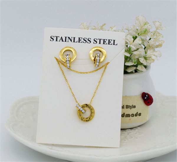 wedding jewelry sets 316l stainless steel roman numerals chrysanthemum fivepointed star necklace earrings set unfading 230203, Slivery;golden
wedding jewelry sets 316l stainless steel roman numerals chrysanthemum fivepointed star necklace earrings set unfading 230203, Slivery;golden