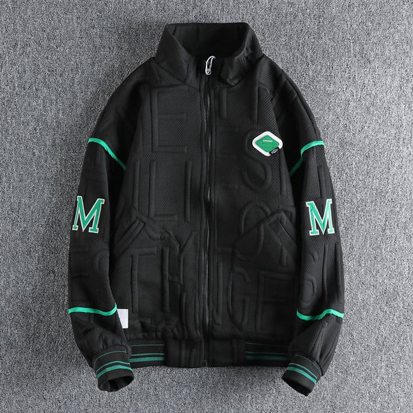 men's jackets 2023 simple stand collar casual jacket men's embossed letter pattern trend youth cardigan coat outerwear 1171 230203, Black;brown
men's jackets 2023 simple stand collar casual jacket men's embossed letter pattern trend youth cardigan coat outerwear 1171 230203, Black;brown