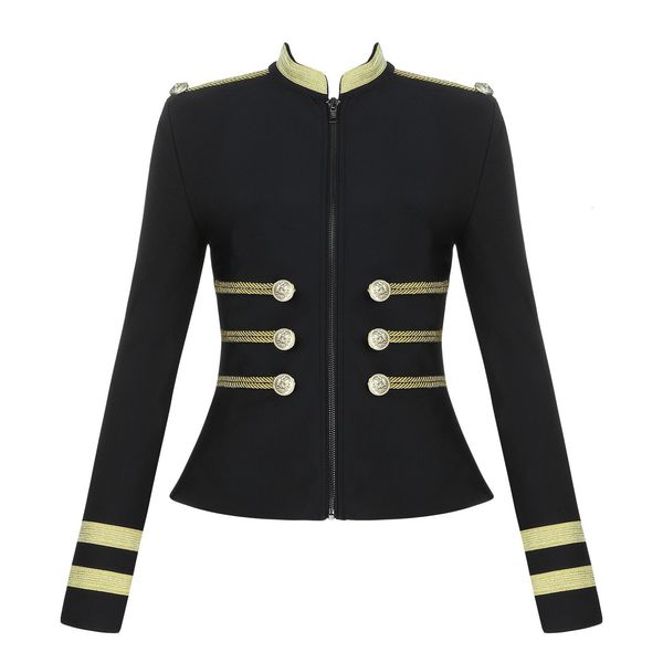 women's suits blazers european style long sleeve lady suit bandage gold trim women coat tight jacket party 230203, White;black
women's suits blazers european style long sleeve lady suit bandage gold trim women coat tight jacket party 230203, White;black