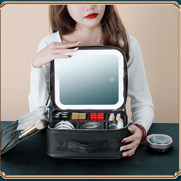 cosmetic bags cases makeup bag women's handbags smart led light mirror travel beauty toiletry kit cosmetic bags make up organizers stor
cosmetic bags cases makeup bag women's handbags smart led light mirror travel beauty toiletry kit cosmetic bags make up organizers stor