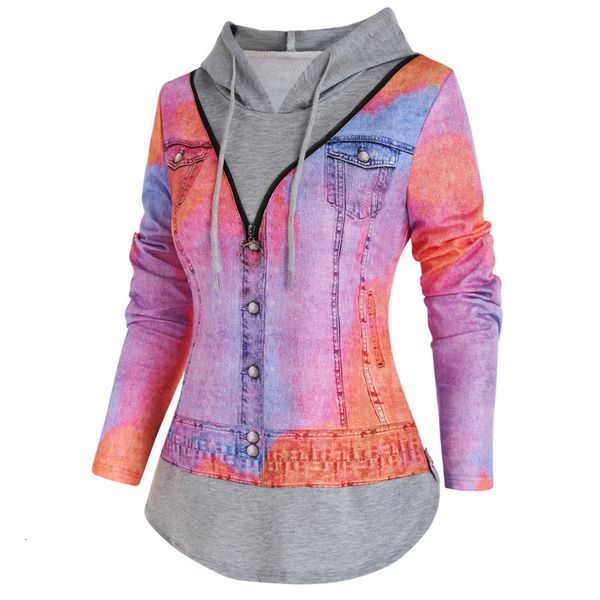 women's t-shirt casual denim jacket 3d print o ring zipper hooded faux twinset t shirt women false two piece long sleeve tee 230203, White
women's t-shirt casual denim jacket 3d print o ring zipper hooded faux twinset t shirt women false two piece long sleeve tee 230203, White