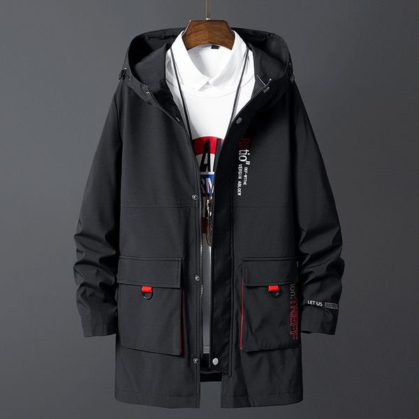 men's trench coats oversized midlength large pocket hooded windbreaker spring and autumn fashion outdoor windproof jacket long coat men, Tan;black
men's trench coats oversized midlength large pocket hooded windbreaker spring and autumn fashion outdoor windproof jacket long coat men, Tan;black