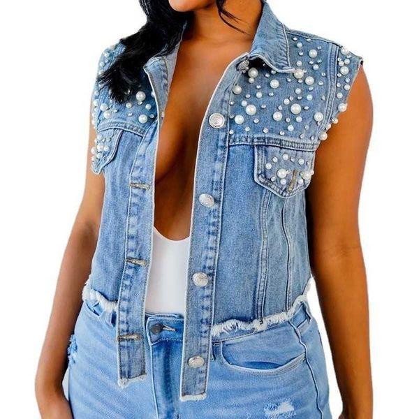 2023 womens clothes vest new nail bead diamond inlaid denim coat cowboy shawl for female, Black;white
2023 womens clothes vest new nail bead diamond inlaid denim coat cowboy shawl for female, Black;white