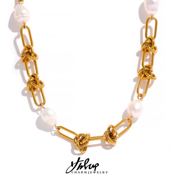wedding jewelry sets yhpup fashion trendy natural pearl stainless steel chain handmade necklace bracelet stylish 18k gold plated set women 2, Slivery;golden
wedding jewelry sets yhpup fashion trendy natural pearl stainless steel chain handmade necklace bracelet stylish 18k gold plated set women 2, Slivery;golden