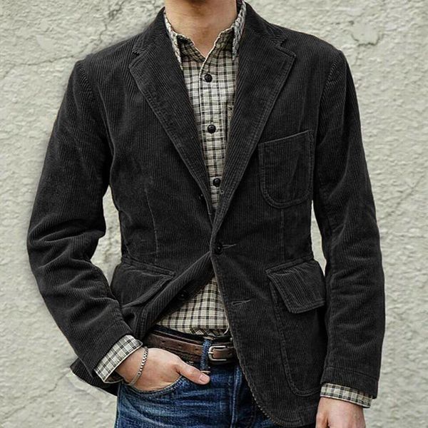 men's suits blazers coat corduroy casual suit with shoulder pads high-quality fashion lapel long-sleeved solid color jacket winter mode, White;black
men's suits blazers coat corduroy casual suit with shoulder pads high-quality fashion lapel long-sleeved solid color jacket winter mode, White;black