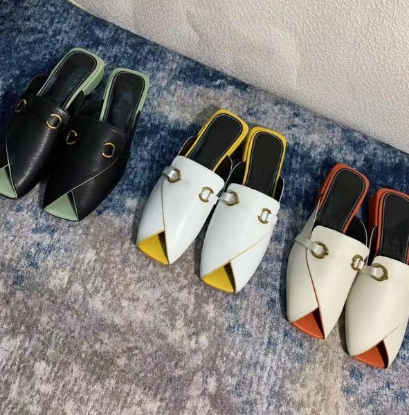 womens new style flat bottom slippers classic fashion designer shoes sandals tricolor luxury fish mouth muller shoe summer sandbeach slipper, Black
womens new style flat bottom slippers classic fashion designer shoes sandals tricolor luxury fish mouth muller shoe summer sandbeach slipper, Black
