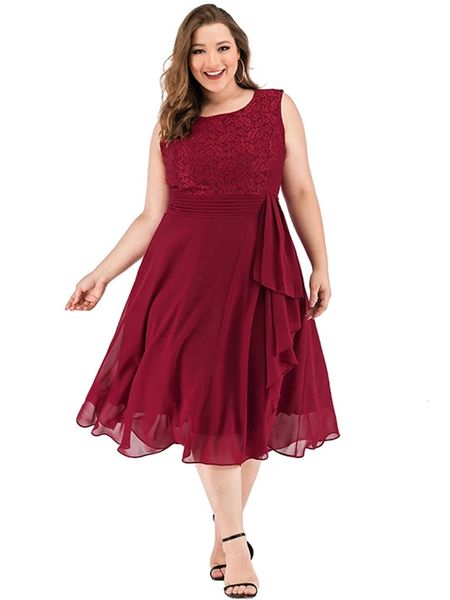 plus size dresses 4xl plus size party dress woman fashion female o neck sleeveless lace patchwork chiffon dress evening club dresses 230203, Black
plus size dresses 4xl plus size party dress woman fashion female o neck sleeveless lace patchwork chiffon dress evening club dresses 230203, Black