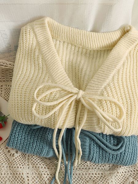 women's knits tees heliar drawstring cardigans knitted sweater vneck korean style cashmere sweaters and winter 230203, White
women's knits tees heliar drawstring cardigans knitted sweater vneck korean style cashmere sweaters and winter 230203, White