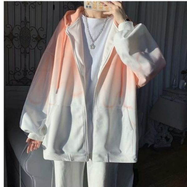 men's jackets men women hip hop fashion street style loose hood teen spring autumn white blue orange black gradient color 230203, Black;brown
men's jackets men women hip hop fashion street style loose hood teen spring autumn white blue orange black gradient color 230203, Black;brown