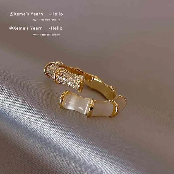 design opals bamboo shape gold adjustable open rings korean fashion jewelry party luxury accessory for woman girls gift, Silver
design opals bamboo shape gold adjustable open rings korean fashion jewelry party luxury accessory for woman girls gift, Silver