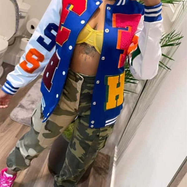 designer women winter clothes jacket baseball jackets printed and embroidery uniform fashion coats female s-xl, Black;brown
designer women winter clothes jacket baseball jackets printed and embroidery uniform fashion coats female s-xl, Black;brown