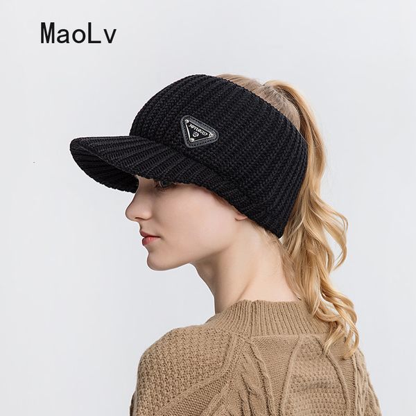 ball caps knitted baseball autumn outdoor sports golf skull winter warm lady hat accessories women crochet ponytail beanies 230203, Blue;gray 
ball caps knitted baseball autumn outdoor sports golf skull winter warm lady hat accessories women crochet ponytail beanies 230203, Blue;gray