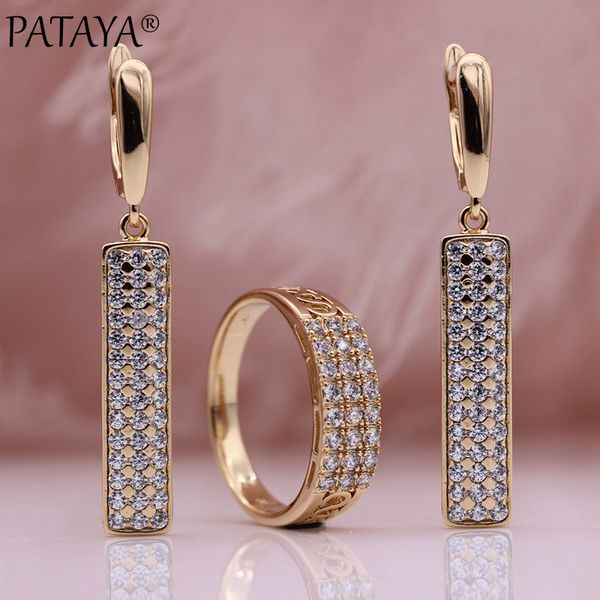 wedding jewelry sets pataya 585 rose gold color natural zircon women fine fashion hollow square long drop earrings ring 230203, Slivery;golden
wedding jewelry sets pataya 585 rose gold color natural zircon women fine fashion hollow square long drop earrings ring 230203, Slivery;golden