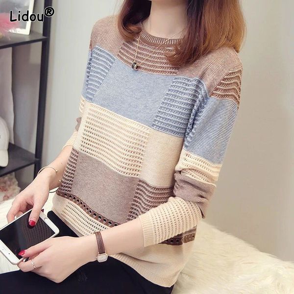 women's t-shirt knitted t-shirts o-neck spring autumn patchwork long sleeve casual simple elasticity leisure comfortable korean women&#, White
women's t-shirt knitted t-shirts o-neck spring autumn patchwork long sleeve casual simple elasticity leisure comfortable korean women&#, White