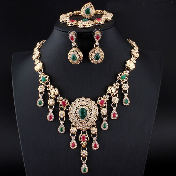 wedding jewelry sets indian women's aesthetic necklace set fashionable earrings accessories ring bracelet 4 pieces 230202, Slivery;golden
wedding jewelry sets indian women's aesthetic necklace set fashionable earrings accessories ring bracelet 4 pieces 230202, Slivery;golden