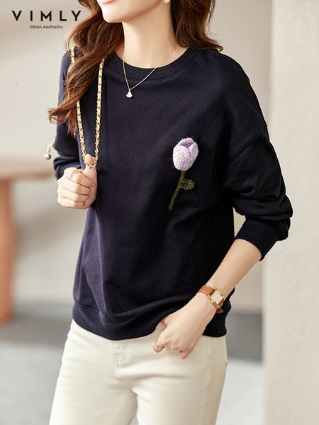 women's hoodies sweatshirts vimly korean style pullovers women spring autumn chic knitted flowers loose long sleeve clothing v5023 230, Black
women's hoodies sweatshirts vimly korean style pullovers women spring autumn chic knitted flowers loose long sleeve clothing v5023 230, Black