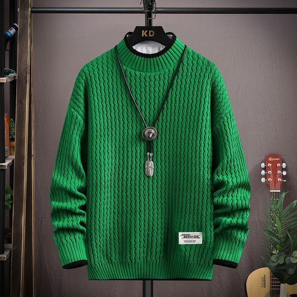 men's sweaters mens fit knitted round collar soft men pullovers thicken warm winter wear male sweater long sleeve casual 230203, White;black
men's sweaters mens fit knitted round collar soft men pullovers thicken warm winter wear male sweater long sleeve casual 230203, White;black