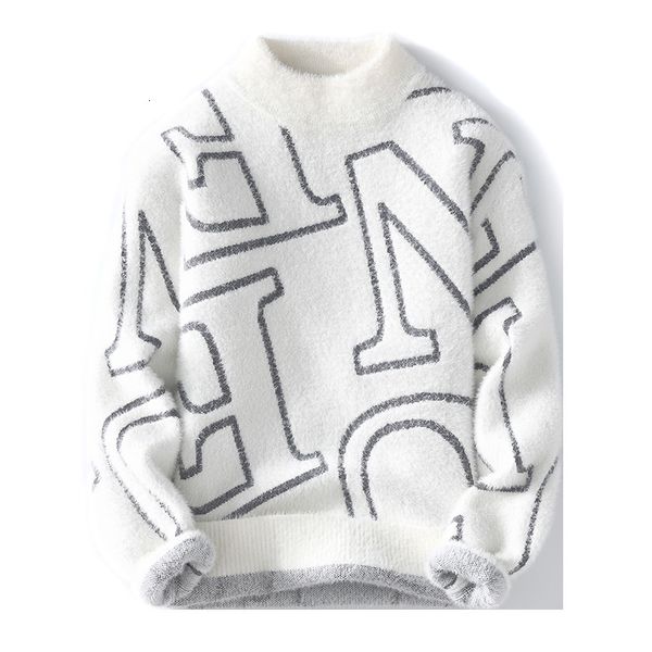 men's sweaters autumn winter fashion casual slim fit plus velvet thick warm large size my27 230203, White;black
men's sweaters autumn winter fashion casual slim fit plus velvet thick warm large size my27 230203, White;black