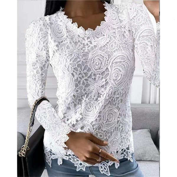 women's blouses shirts autumn fashion blouse women long sleeve lace patchwork blouse ladies casual v-neck solid color street shirt 230, White
women's blouses shirts autumn fashion blouse women long sleeve lace patchwork blouse ladies casual v-neck solid color street shirt 230, White