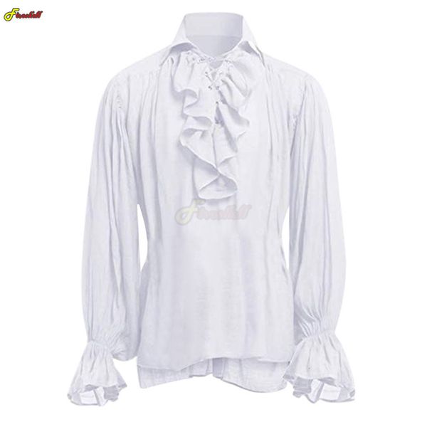 men's casual shirts medieval viking halloween costumes autumn steampunk cosplay bandage long sleeve ruffled shirt gothic blouse 230202, White;black
men's casual shirts medieval viking halloween costumes autumn steampunk cosplay bandage long sleeve ruffled shirt gothic blouse 230202, White;black