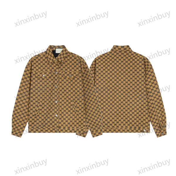 xinxinbuy men designer jacket coat 23ss double denim jacquard fabric short sleeve cotton women khaki black khaki s-xl, Black;brown
xinxinbuy men designer jacket coat 23ss double denim jacquard fabric short sleeve cotton women khaki black khaki s-xl, Black;brown