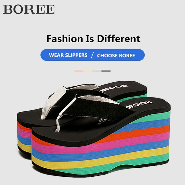 slippers women flip flops beach shoes wedge sandals super high 10cm heels casual peep toe platform slippers rainbow summer woman slippers 23, Black
slippers women flip flops beach shoes wedge sandals super high 10cm heels casual peep toe platform slippers rainbow summer woman slippers 23, Black