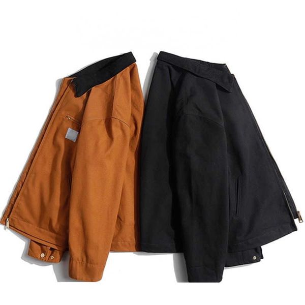 designer zipper jacket michigan american outdoor work clothes fashion lapel cardigan coat men women loose long sleeves, Black;brown
designer zipper jacket michigan american outdoor work clothes fashion lapel cardigan coat men women loose long sleeves, Black;brown