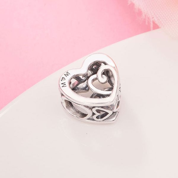 925 sterling silver mom entwined hearts bead fits european jewelry pandora style charm bracelets, Black
925 sterling silver mom entwined hearts bead fits european jewelry pandora style charm bracelets, Black