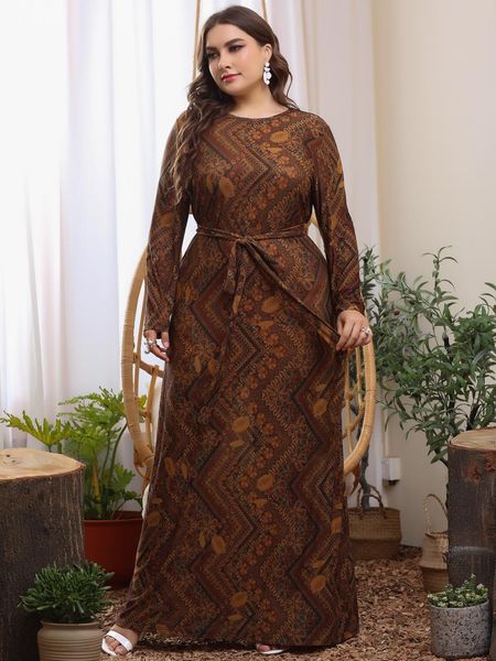plus size dresses winter dress warm women o neck long sleeve retro printing vintage dress belted dubai abaya dress plus size islamic clothin, Black
plus size dresses winter dress warm women o neck long sleeve retro printing vintage dress belted dubai abaya dress plus size islamic clothin, Black