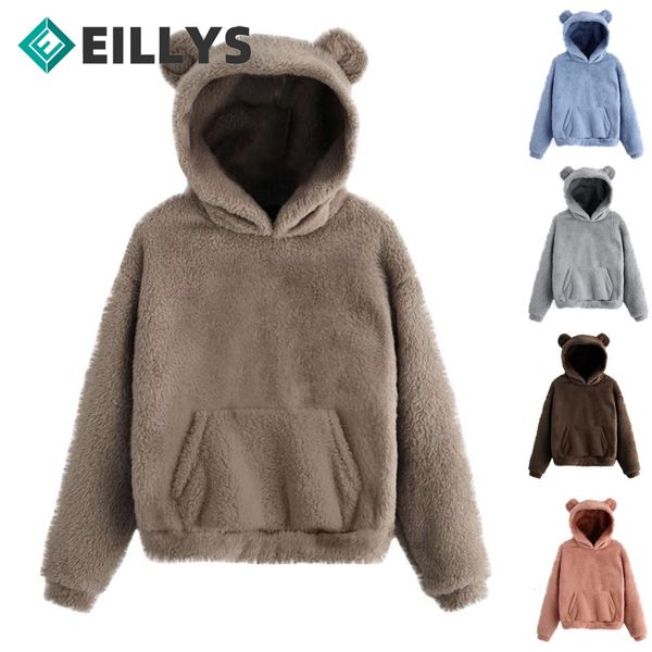 women's hoodies sweatshirts autumn winter teddy long sleeve bear ear hood sweatshirt cute plush warm casual hoodie thick 230202, Black
women's hoodies sweatshirts autumn winter teddy long sleeve bear ear hood sweatshirt cute plush warm casual hoodie thick 230202, Black