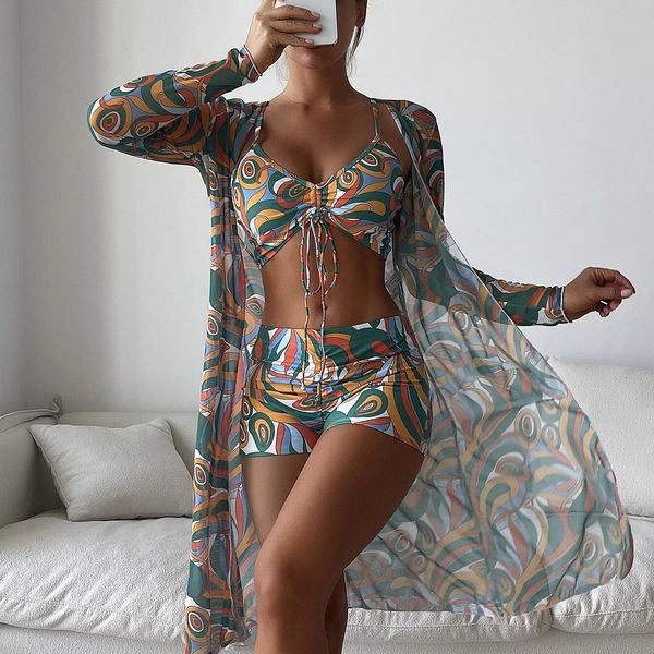 women's swimwear 2023 3 piece bikini set women high waist long sleeve cover up bathing suit summer push beach wear swimsuit 230203, White;black
women's swimwear 2023 3 piece bikini set women high waist long sleeve cover up bathing suit summer push beach wear swimsuit 230203, White;black