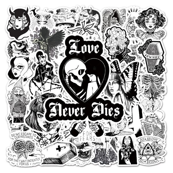 50pcs black and white gothic skull stickers outdoor camping graffiti stickers for lapskateboard motorcycle decals
50pcs black and white gothic skull stickers outdoor camping graffiti stickers for lapskateboard motorcycle decals