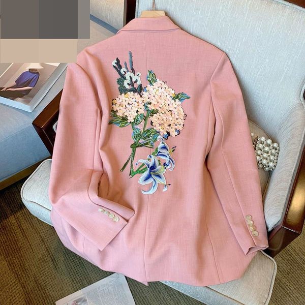 women's suits blazers early spring embroidery flowers niche design pink suit jacket women's doublebreasted fashion high street 230, White;black
women's suits blazers early spring embroidery flowers niche design pink suit jacket women's doublebreasted fashion high street 230, White;black