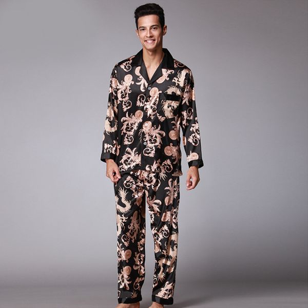 men's sleepwear ssh004 printed wedding mens pajamas satin silk nightgown spring autumn male full sleeves pants pajama set 230202, Black;brown
men's sleepwear ssh004 printed wedding mens pajamas satin silk nightgown spring autumn male full sleeves pants pajama set 230202, Black;brown