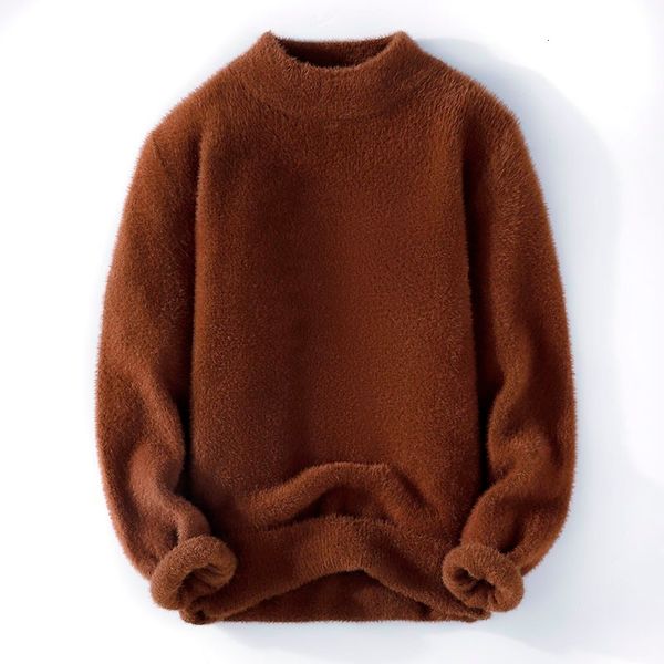 men's sweaters autumn winter knitted men half height collar casual mink velvet male solid color warm mohair man 230203, White;black
men's sweaters autumn winter knitted men half height collar casual mink velvet male solid color warm mohair man 230203, White;black