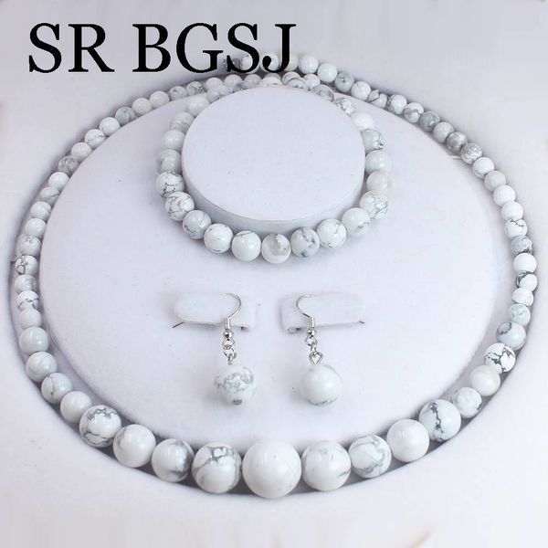 wedding jewelry sets natural howlite stone chockers graduated necklace bracelet dangle earring gift set 230203, Slivery;golden
wedding jewelry sets natural howlite stone chockers graduated necklace bracelet dangle earring gift set 230203, Slivery;golden