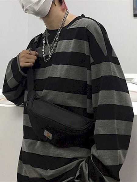 women's t-shirt streetwear striped t shirt women punk oversize shirt women gothic vintage long sleeve shirts couple fashion blouse wome, White
women's t-shirt streetwear striped t shirt women punk oversize shirt women gothic vintage long sleeve shirts couple fashion blouse wome, White