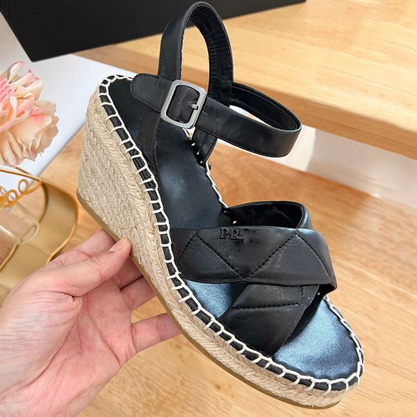 braided round toe wedge platform womens sandals fisherman shoes quilted texture buckle strap slipper outdoor casual shoe classic khaki real, Black
braided round toe wedge platform womens sandals fisherman shoes quilted texture buckle strap slipper outdoor casual shoe classic khaki real, Black
