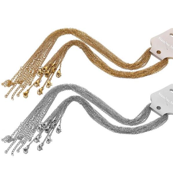 10pcs 45cm gold color stainless steel link chains in bulk necklaces fashion jewelry adjustable chains wholesale chokers diy, Silver
10pcs 45cm gold color stainless steel link chains in bulk necklaces fashion jewelry adjustable chains wholesale chokers diy, Silver