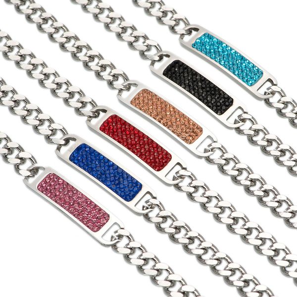 fashion titanium steel diamond chain bracelet random color chain bracelet wholesale valentine's day gift, Black
fashion titanium steel diamond chain bracelet random color chain bracelet wholesale valentine's day gift, Black
