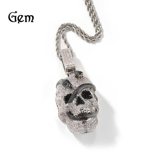 coiled snake skull pendant necklace copper with zirconia street vintage men's ip-hop jewelry 0204, Silver
coiled snake skull pendant necklace copper with zirconia street vintage men's ip-hop jewelry 0204, Silver