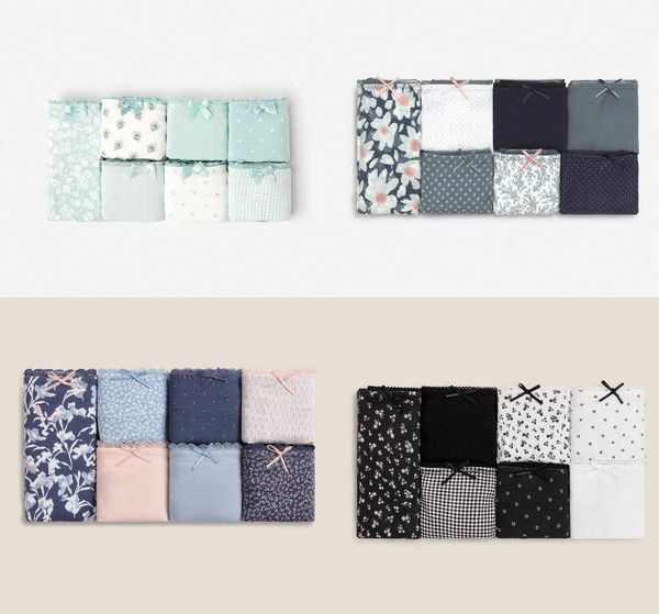 o spain home 7 pack multicolor girl cotton thin women's shorts box low rise breathable underwear women woman, Black;white
o spain home 7 pack multicolor girl cotton thin women's shorts box low rise breathable underwear women woman, Black;white