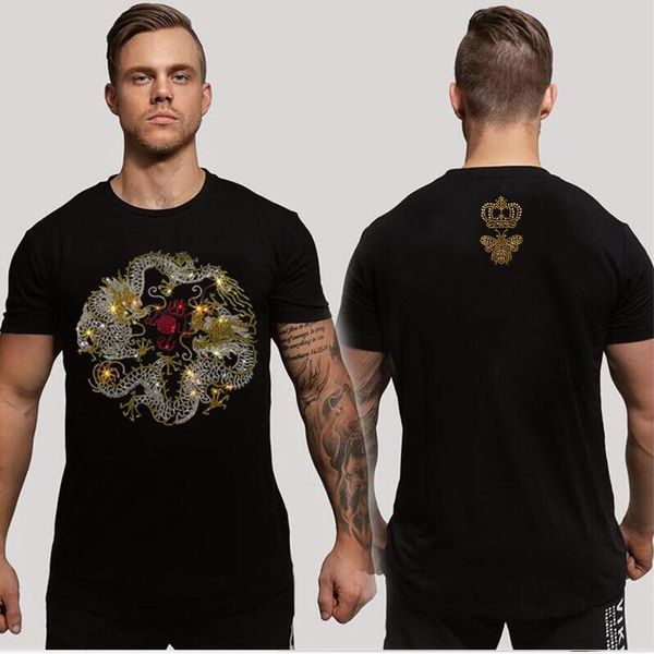 designer slim fit t shirt men casual men's gifts t-shirt tees, White;black
