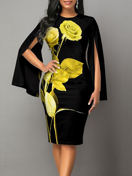 plus size dresses fall autumn dress women's split long sleeve floral print slim bodycon pencil dress midi ladies work office dresses 23, Black
plus size dresses fall autumn dress women's split long sleeve floral print slim bodycon pencil dress midi ladies work office dresses 23, Black